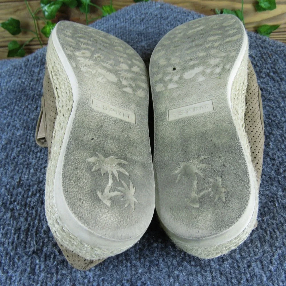 ESPRIT Nadine‎ Women's 9.5 Tan Textile Slip-On Espadrille Comfort